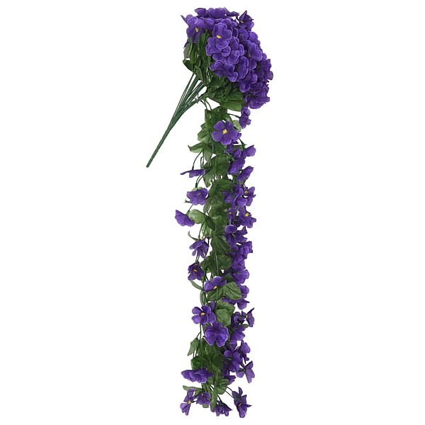 Ziemassvētku ziedu vītnes, 3 gab., tumši violetas, 85 cm