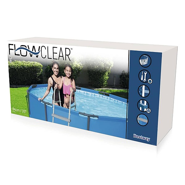 Bestway baseina kāpnes Flowclear, 2 pakāpieni, 84 cm, 58430