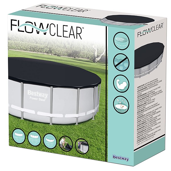 Bestway baseina pārklājs Flowclear, 488 cm