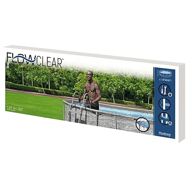 Bestway baseina kāpnes Flowclear, 4 pakāpieni, 107 cm