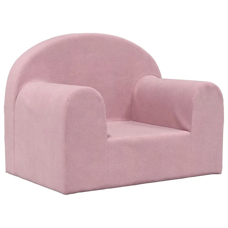 Vaikiška sofa, rožinės spalvos, minkštas pliušas Vaikiška sofa, rožinės spalvos, minkštas pliušas