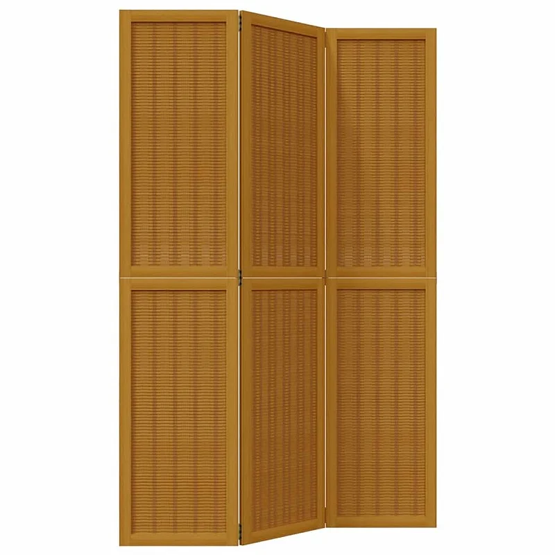 Kambario pertvara, 3 segmentai, ruda, paulovnijos masyvas Kambario pertvara, 3 segmentai, ruda, paulovnijos masyvas