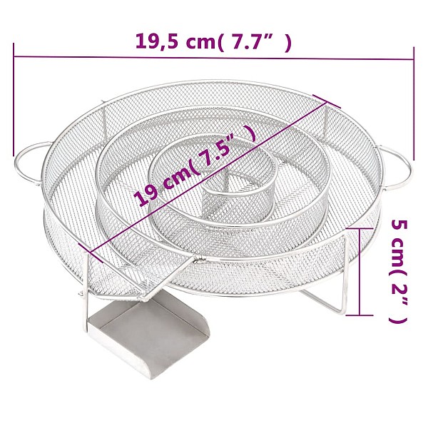 aukstās kūpināšanas dūmu ģenerators, apaļš, 19,5 cm, tērauds