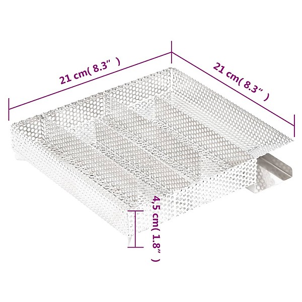 aukstās kūpināšanas dūmu ģenerators, 5 daļas, 21 cm, tērauds