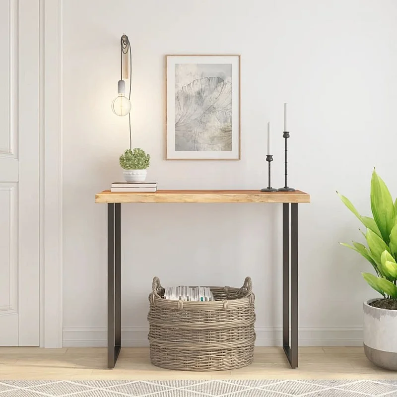 Stalviršis, 80x40x2,5cm, akacijos masyvas, su gyvu kraštu