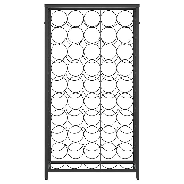 vīna pudeļu plaukts 45 pudelēm, 54x18x100 cm, melna dzelzs
