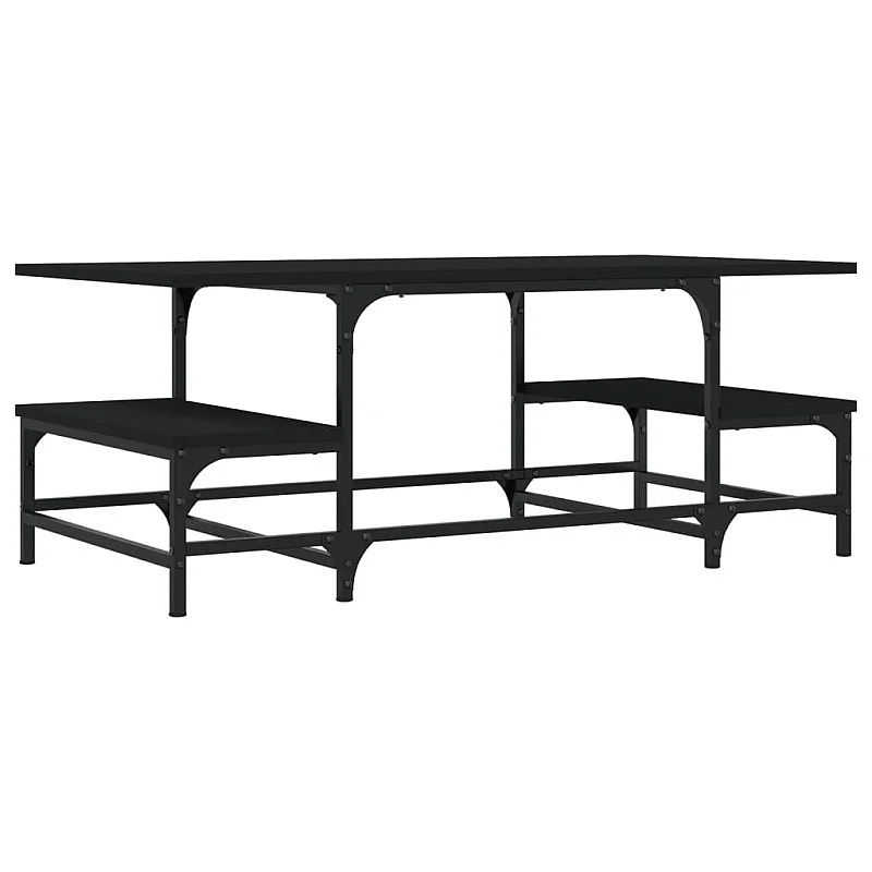 Kavos staliukas, juodas, 100x50,5x40cm, apdirbta mediena Kavos staliukas, juodas, 100x50,5x40cm, apdirbta mediena