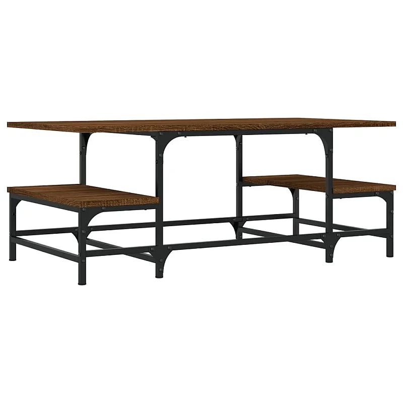 Kavos staliukas, rudas ąžuolo, 100x50,5x40cm, apdirbta mediena Kavos staliukas, rudas ąžuolo, 100x50,5x40cm, apdirbta mediena