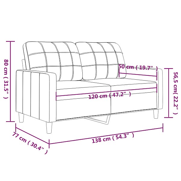 divvietīgs dīvāns, tumši pelēks audums, 120 cm