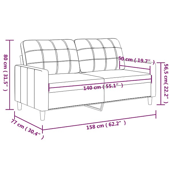 divvietīgs dīvāns, vīnsarkans, 140 cm, mākslīgā āda