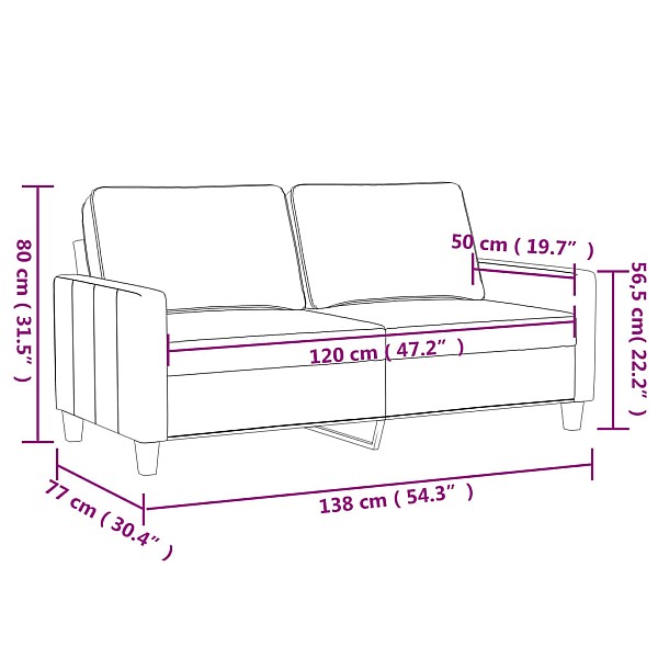 divvietīgs dīvāns, melns, 120 cm, mākslīgā āda