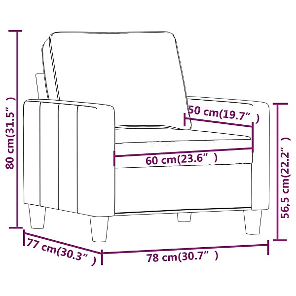 atpūtas krēsls, 60 cm, vīnsarkans audums