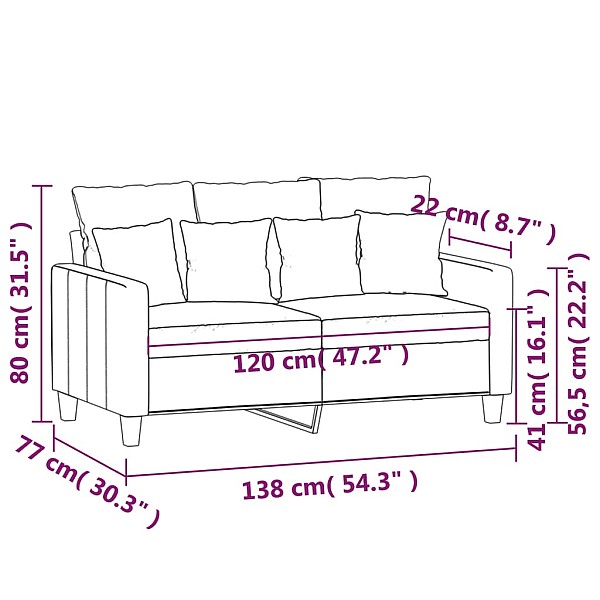 divvietīgs dīvāns, krēmkrāsas audums, 120 cm