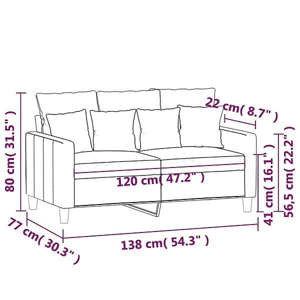 divvietīgs dīvāns, brūns, 120 cm, samts