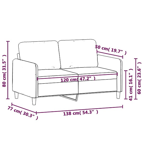 divvietīgs dīvāns, brūns, 120 cm, samts