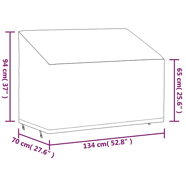 2-vietīgs sola pārsegs, melns, 134x70x65/94 cm, 420D audums