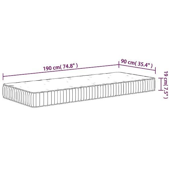 atsperu matracis, Medium, 90x190 cm