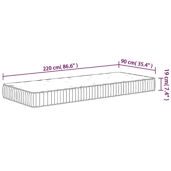 atsperu matracis, Medium, 90x220 cm