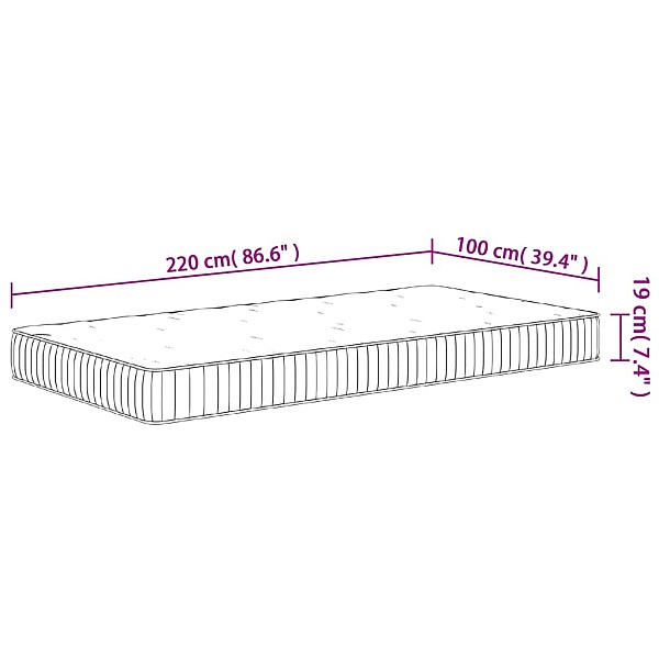 atsperu matracis, Medium, 100x220 cm