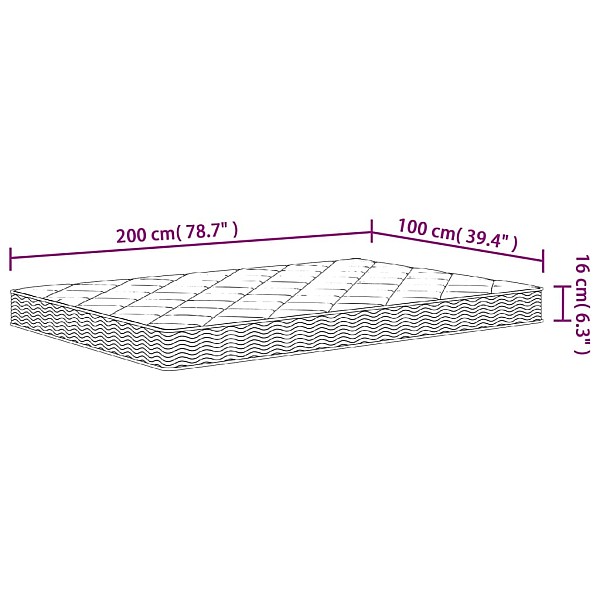 putu matracis, Medium Soft, 100x200 cm