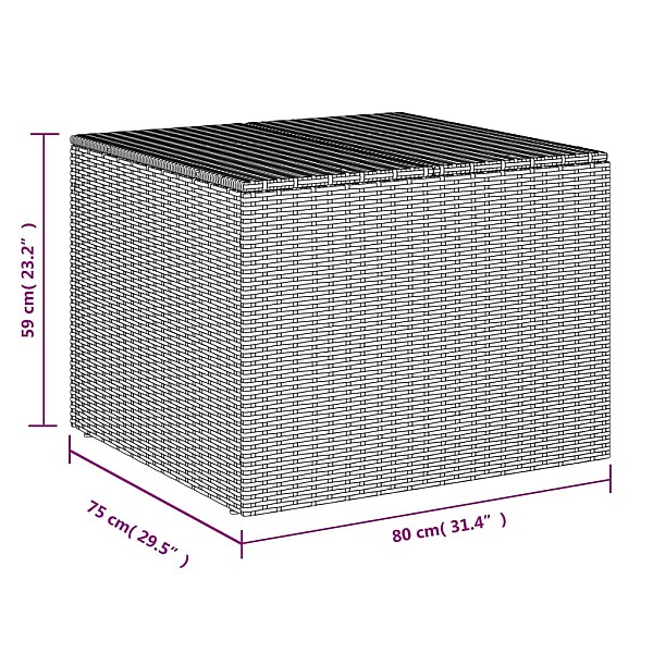 dārza uzglabāšanas kaste, brūna, 291 litri, PE rotangpalma