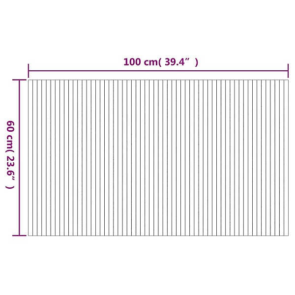 paklājs, taisnstūra forma, brūns, 60x100 cm, bambuss