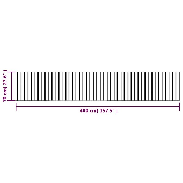 paklājs, taisnstūra forma, brūns, 70x400 cm, bambuss