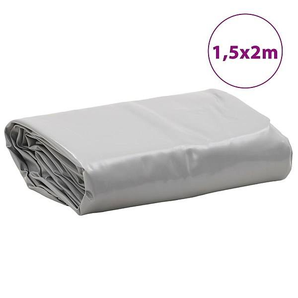 brezenta pārklājs, pelēks, 1,5x2 m, 650 g/m²