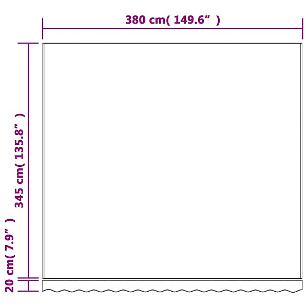 nojumes maiņas jumts, daudzkrāsainas svītras, 4x3,5 m