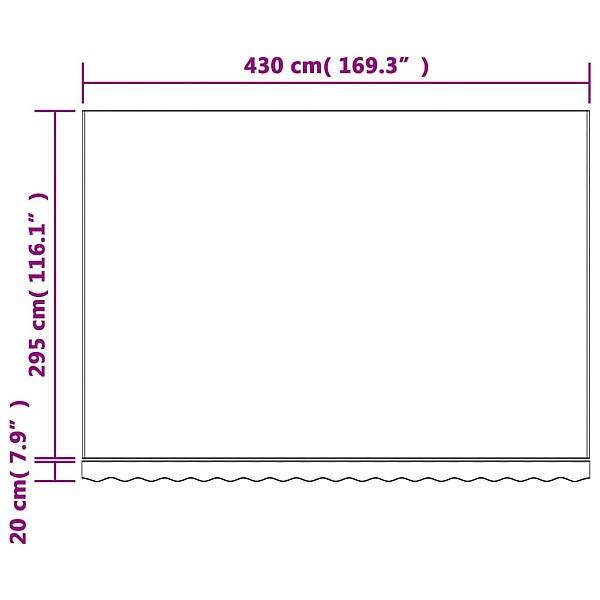 nojumes maiņas jumts, daudzkrāsainas svītras, 4,5x3 m