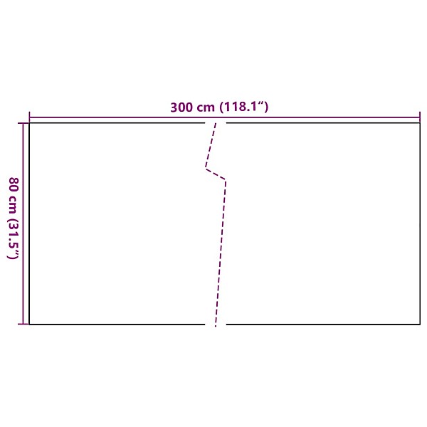 balkona aizsegs, balts, 300x80 cm, PE rotangpalma