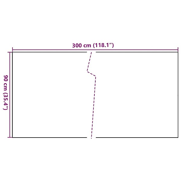 balkona aizsegs, balts, 300x90 cm, PE rotangpalma