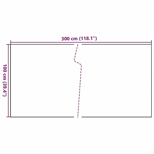 balkona aizsegs, balts, 300x100 cm, PE rotangpalma