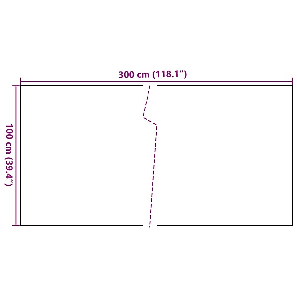 balkona aizsegs, balts, 300x100 cm, PE rotangpalma