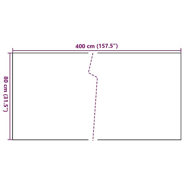 balkona aizsegs, melns, 400x80 cm, PE rotangpalma