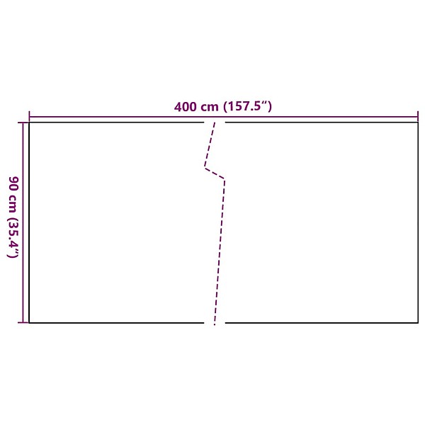 balkona aizsegs, melns, 400x90 cm, PE rotangpalma