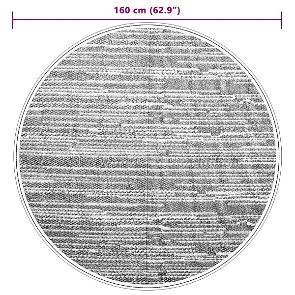 āra paklājs, Ø160 cm, brūns, PP