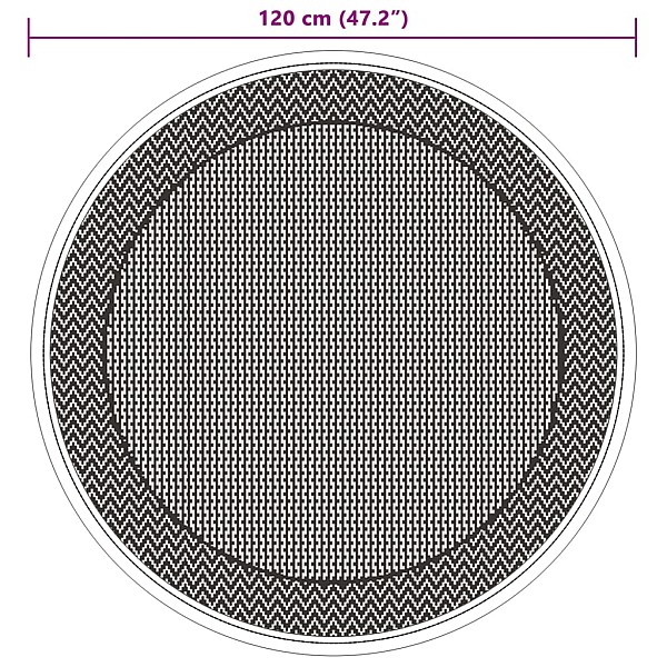 āra paklājs, Ø120 cm, zaļš, PP