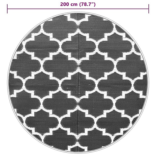 āra paklājs, Ø200 cm, zils PP