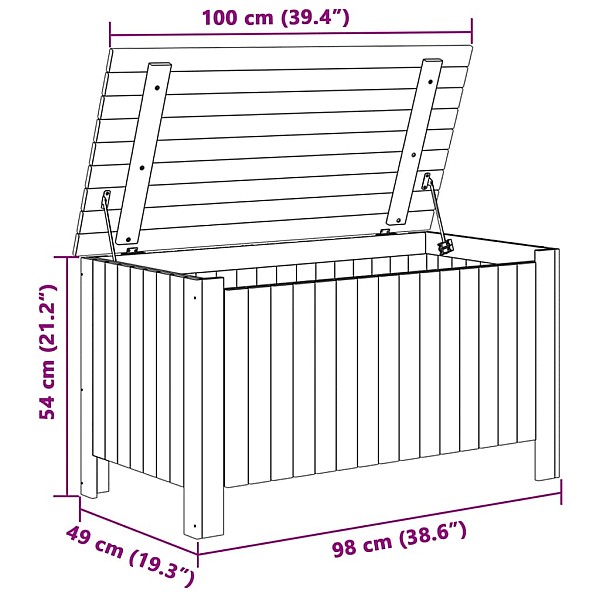 uzglabāšanas kaste ar vāku RANA, balta, 100x49x54 cm, priede