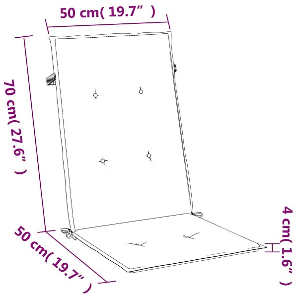 dārza krēslu spilveni, 6 gab., gaiši pelēki, 120x50x4cm, audums