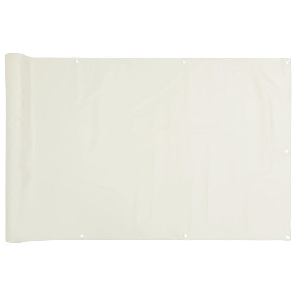 balkona aizslietnis, PVC, 400x120 cm, balts