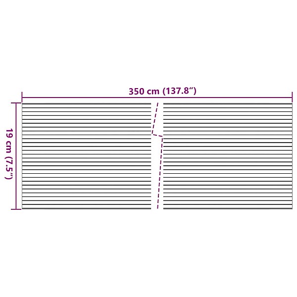 dārza aizslietnis, PVC, 35x0,19 m, akmens imitācija, pelēks