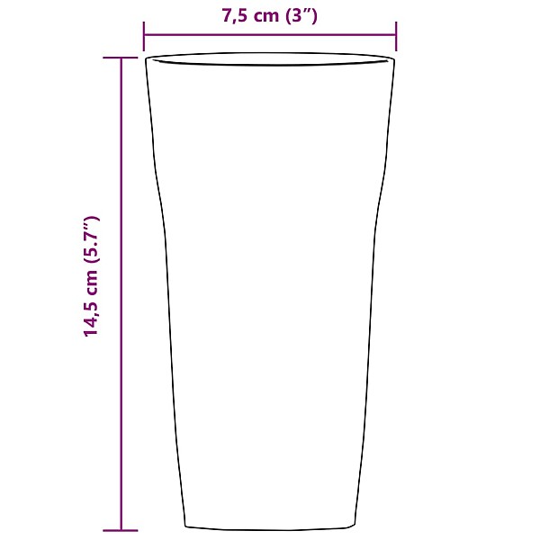 alus glāzes, 6 gab., 310 ml