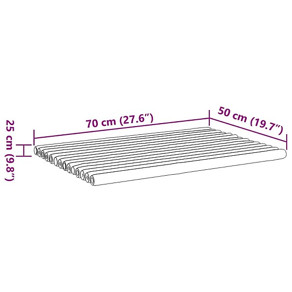 vannasistabas paklāji, 2 gab., bambuss, 70x50 cm