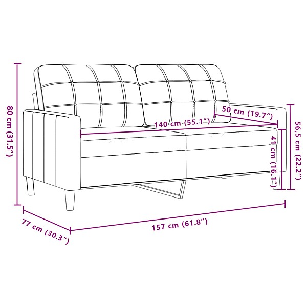 divvietīgs dīvāns, melns, 140 cm, samts