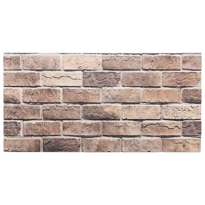 3D sienas paneļi, 10 gab., brūni, 100x50 cm, EPS