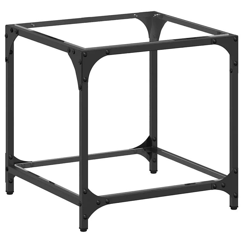 Kavos staliukas su skaidriu stalviršiu, 40x40x40cm, plienas Kavos staliukas su skaidriu stalviršiu, 40x40x40cm, plienas