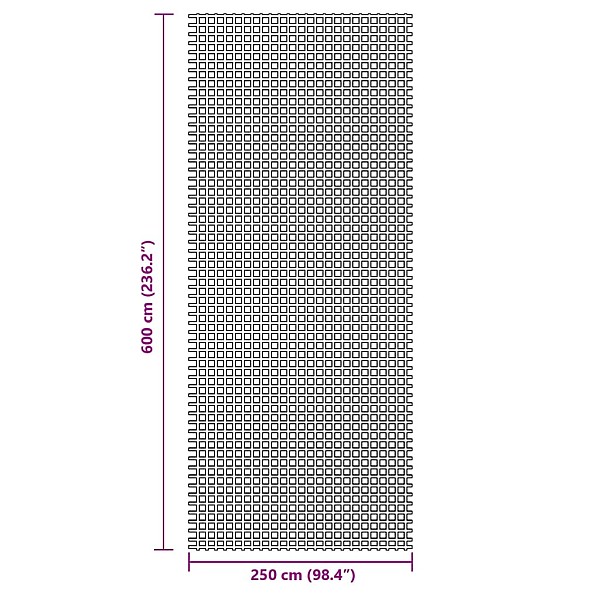 kempinga grīdas paklājiņš, zils, 6x2,5 m