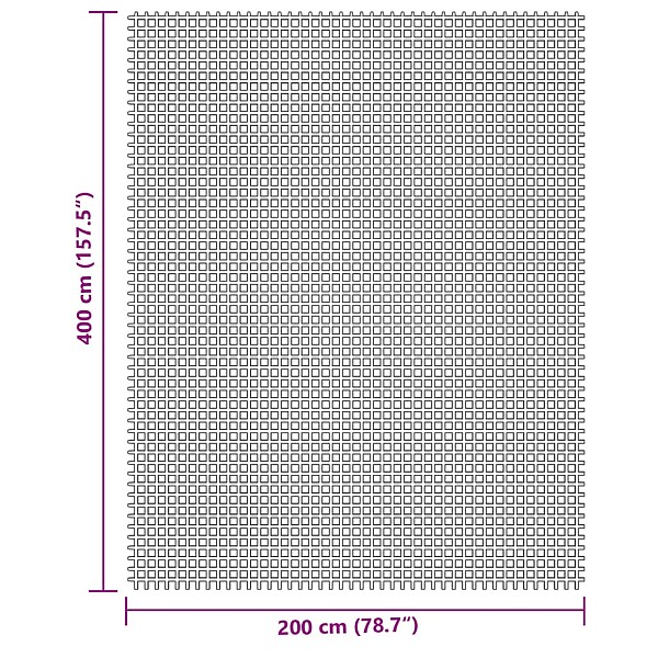 kempinga grīdas paklājiņš, gaiši pelēks, 4x2 m